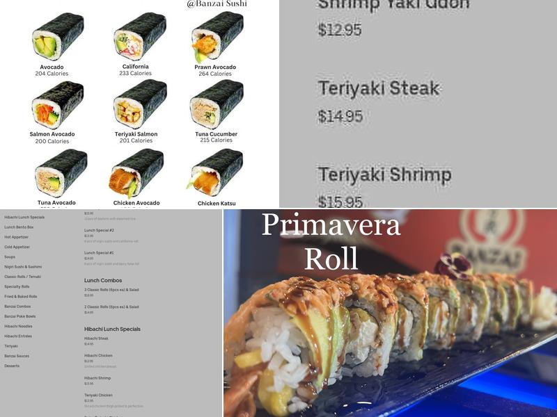 Banzai Sushi Japanese Restaurant Lyndhurst Nj Menu