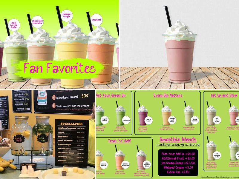 Natures Nectar Smoothies Menu