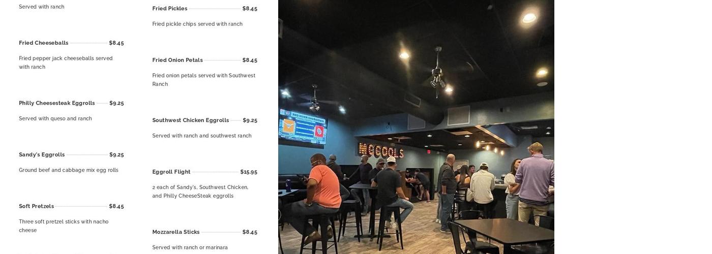 McCool's Bar + Kitchen Menu