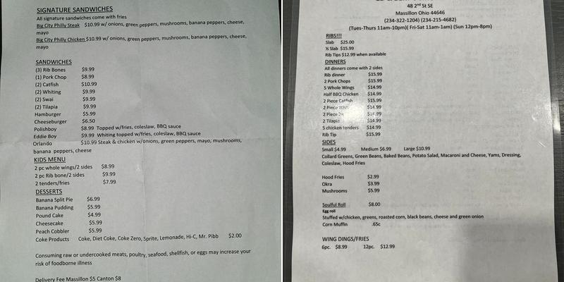 Ed & Bert's Smokehouse Menu