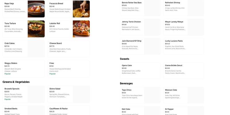 tapioca roots Menu