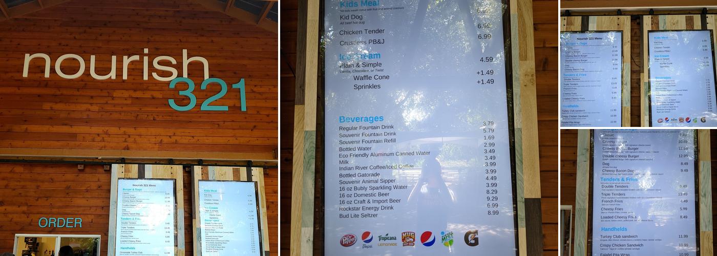Nourish 321 Cafe | Brevard Zoo Menu