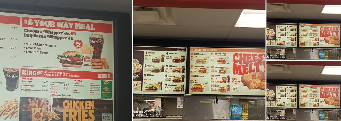 Burger King Menu