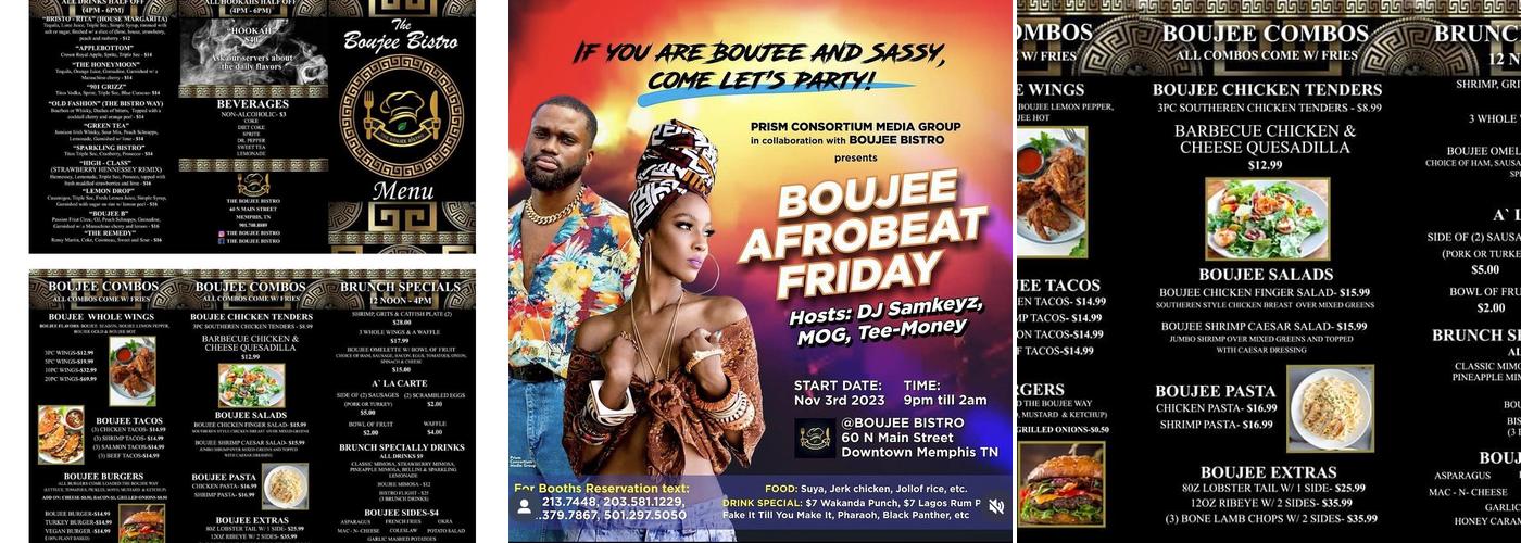 Boujee Bistro Menu