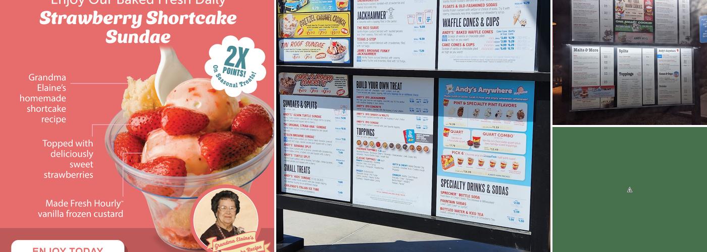 Andy's Frozen Custard Menu
