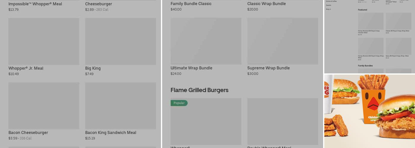 Burger King Menu
