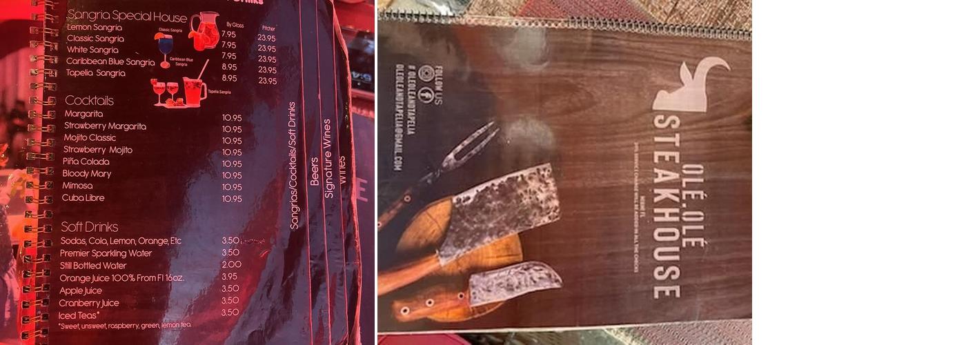 Cafe Ole Menu
