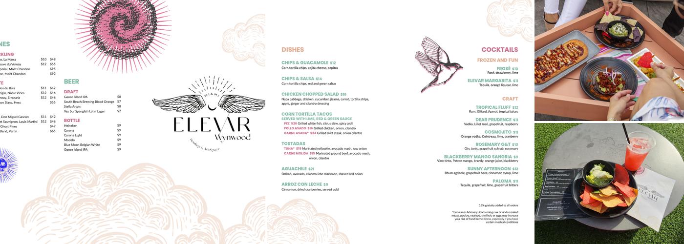 Elevar Wynwood Menu