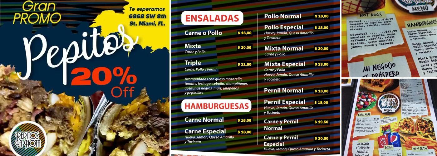 Pepitos la nota_usa Menu