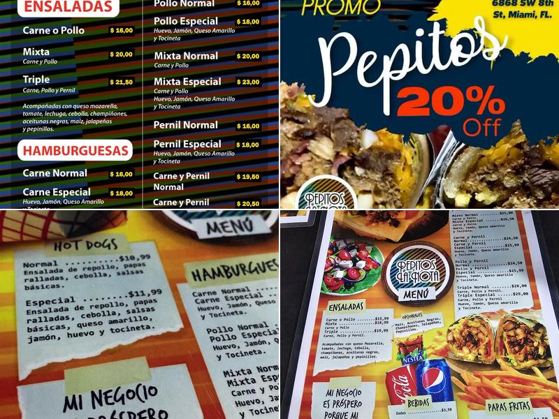 Pepitos la nota_usa Menu