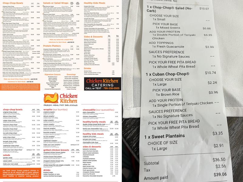 Chicken Kitchen Menu