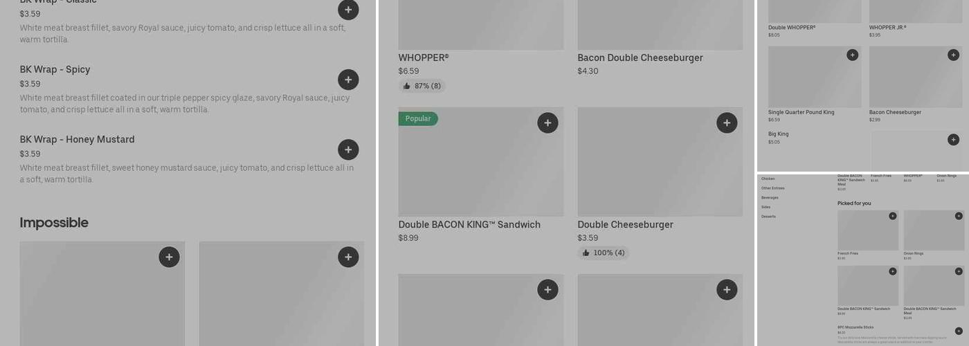 Burger King Menu