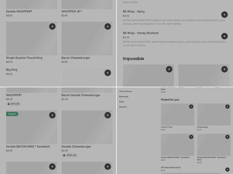 Burger King Menu
