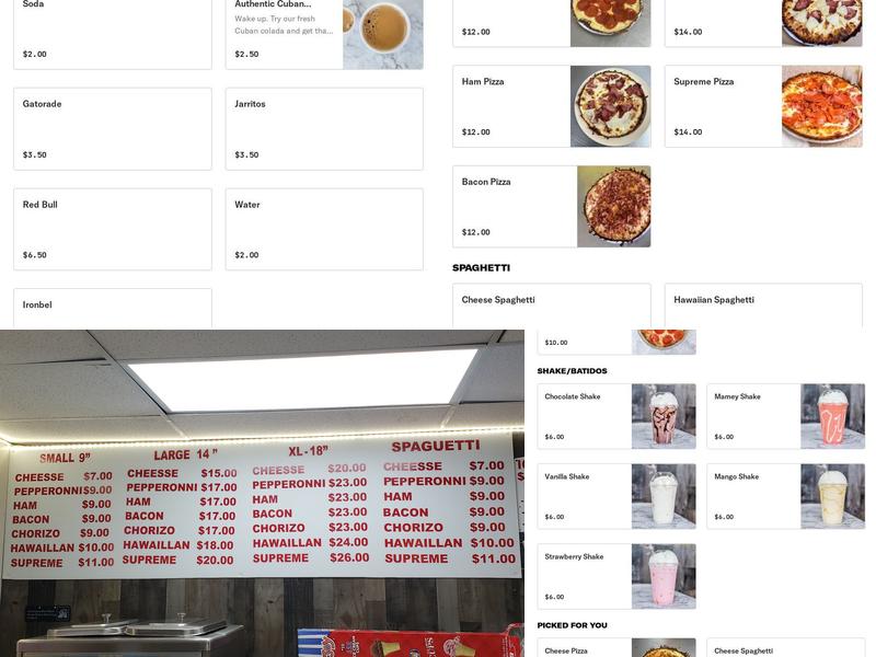 El Presidente de las Pizzas Cubanas 2 (Miami) Menu