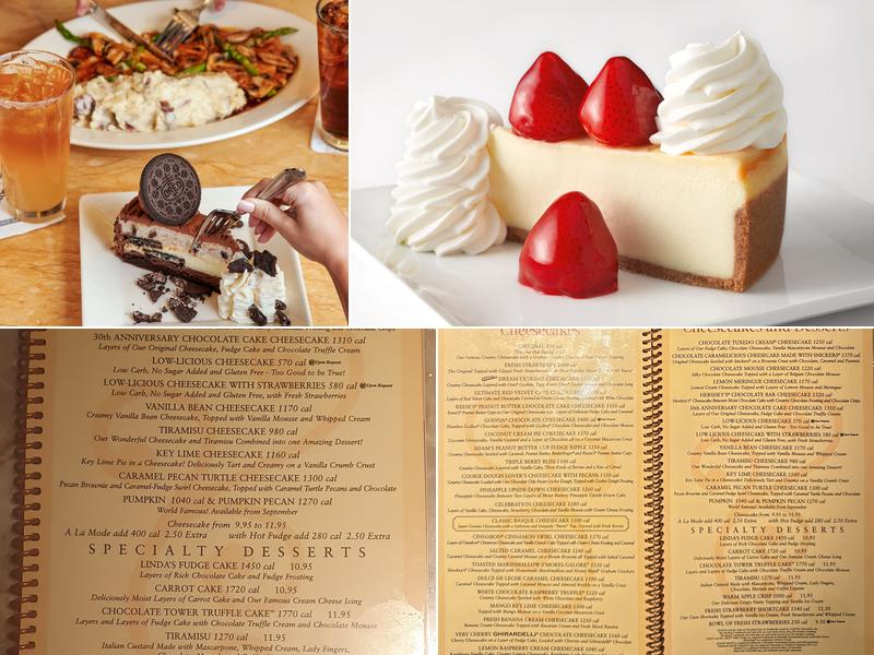 The Cheesecake Factory Menu