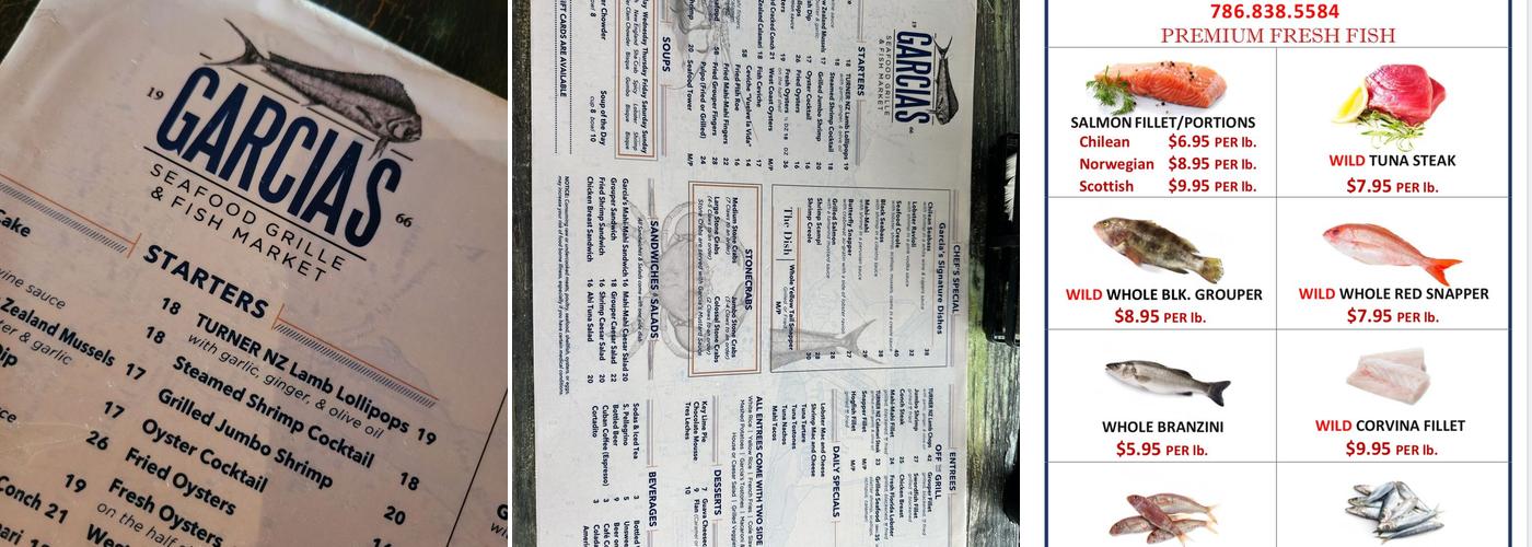 Fish Market Menu