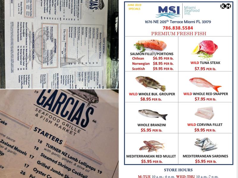 Fish Market Menu