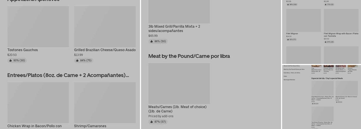 Él Churrascaso Grill Menu