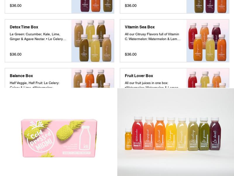 Cold Pressed Miami Menu