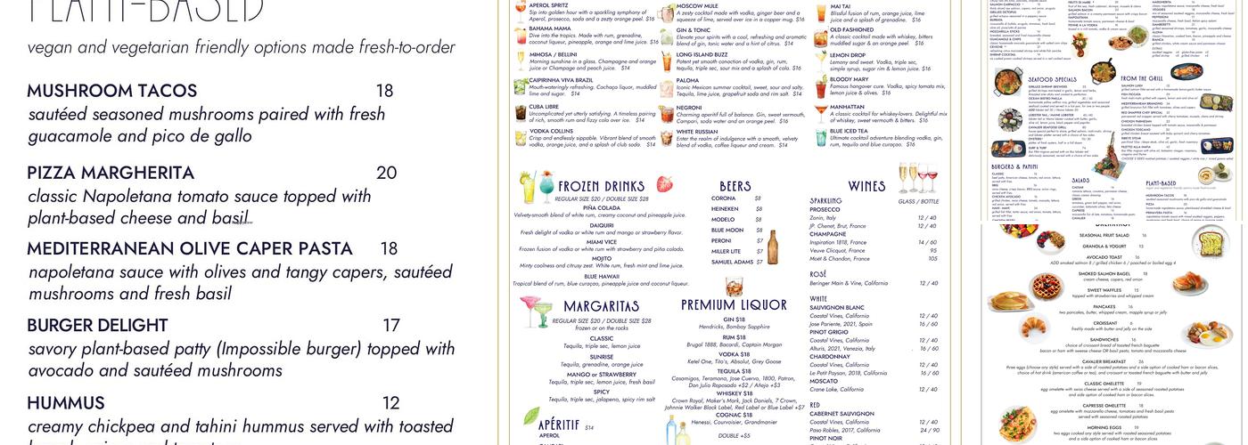 Ocean Bistro Menu