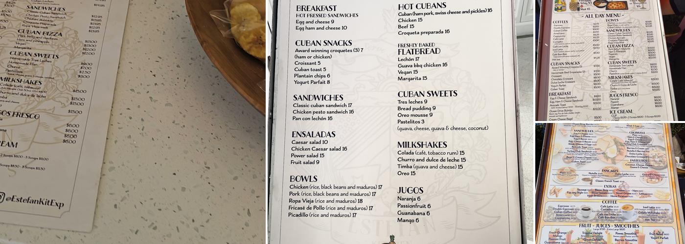 Estefan Kitchen Express Menu