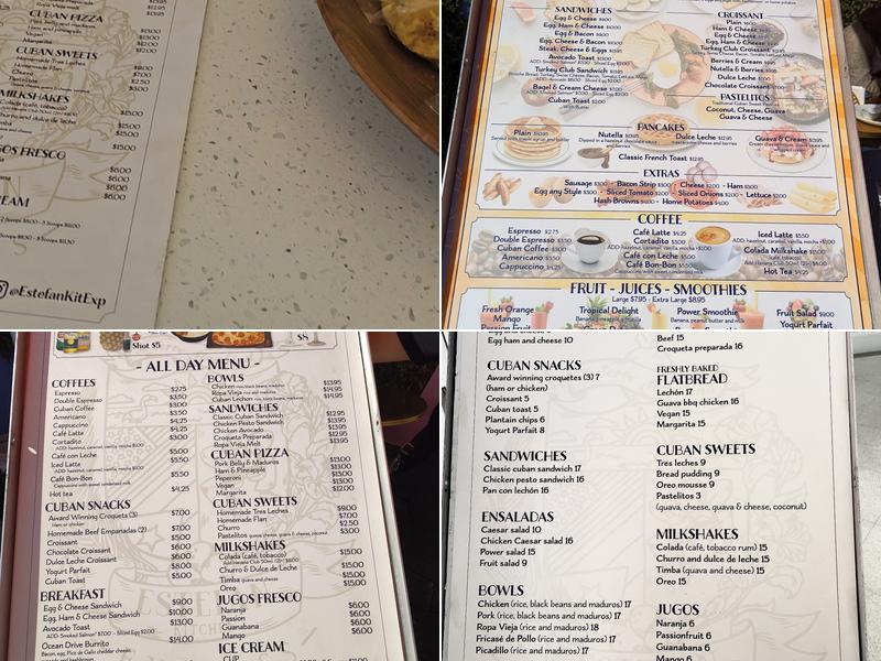 Estefan Kitchen Express Menu