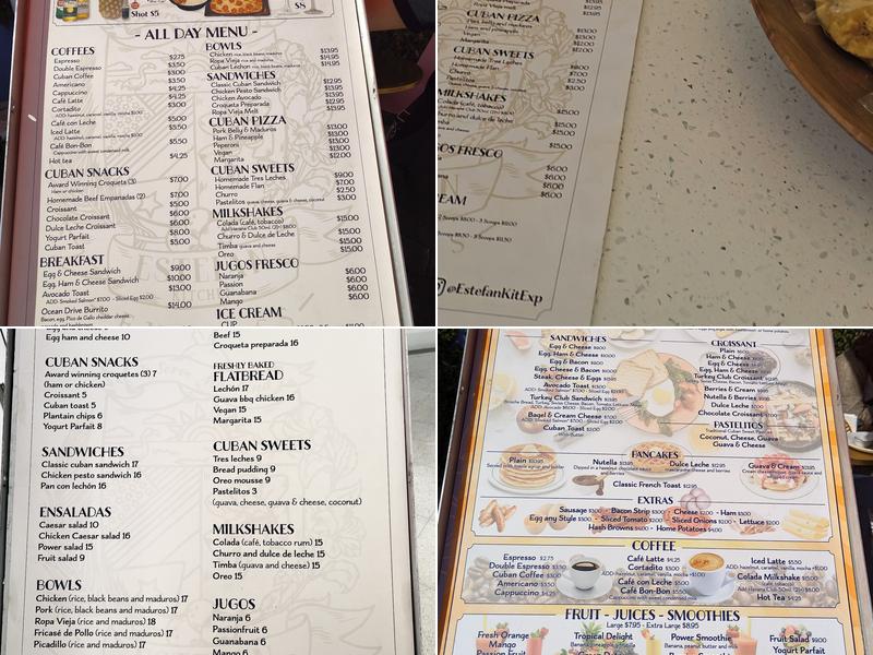 Estefan Kitchen Express Menu