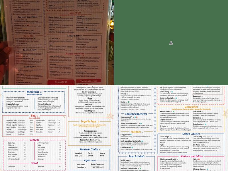 Oh Mexico Taco Shop Ocean Drive Menu