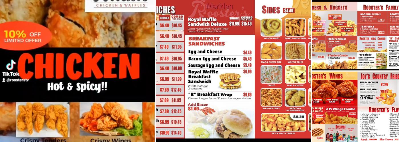 Rooster’s Chicken & Waffles-Middletown ( HALAL) Menu