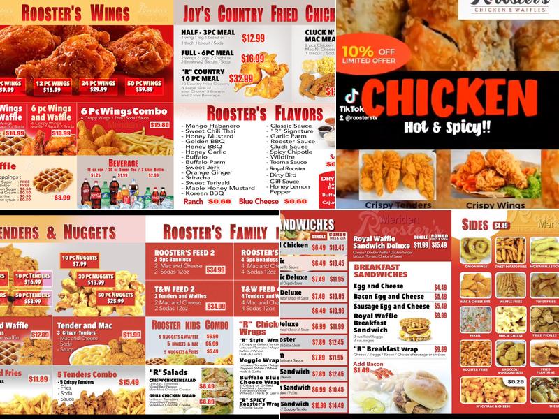 Rooster’s Chicken & Waffles-Middletown ( HALAL) Menu