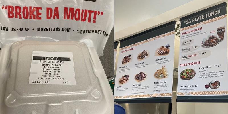 Mo' Bettahs Hawaiian Style Food Menu