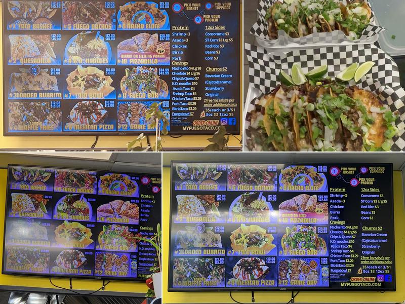 Fuego Taco Birria Bistro Menu
