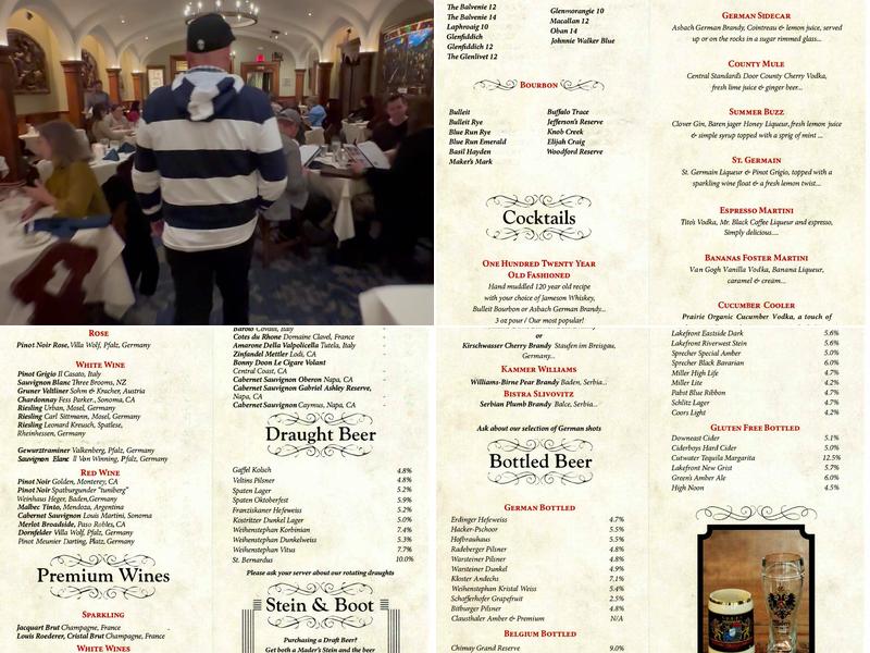 Knight’s Bar Menu