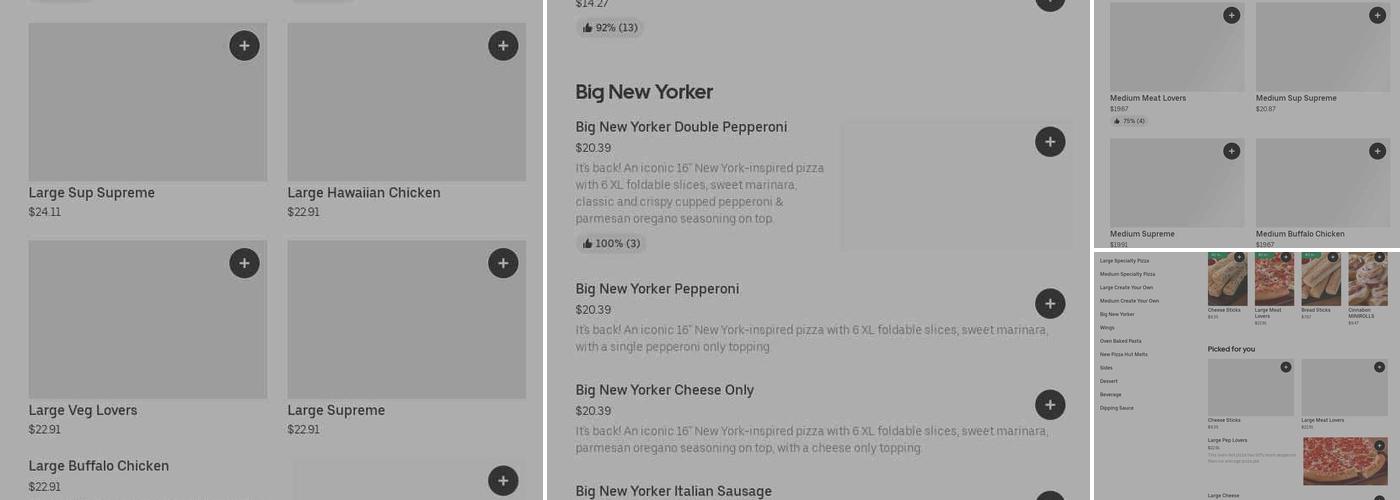 Pizza Hut Menu