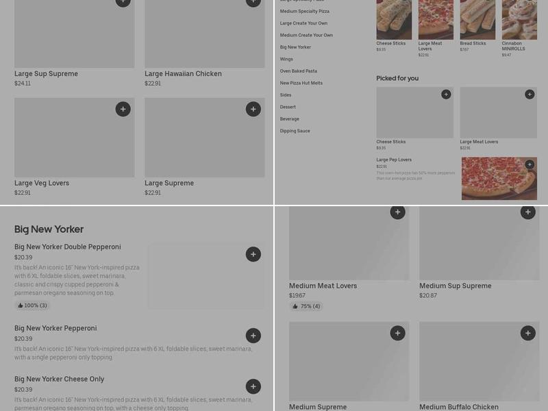 Pizza Hut Menu