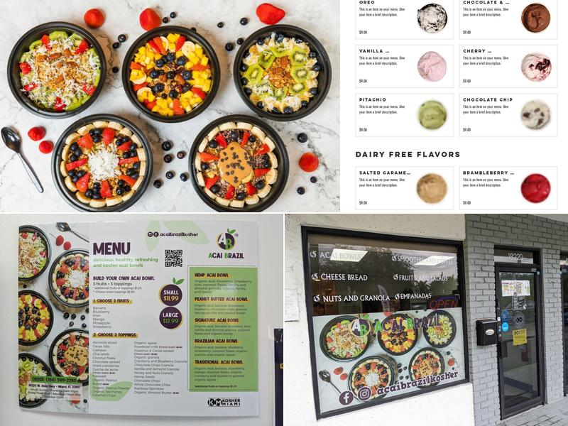 Brazil Acai Express Menu