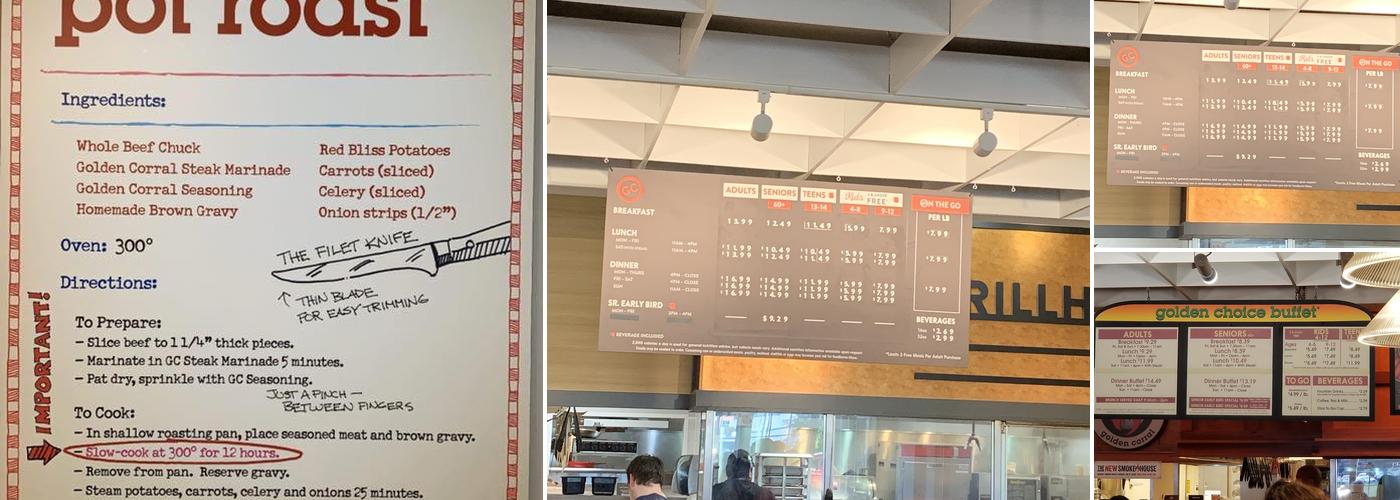 Golden Corral Buffet & Grill Menu