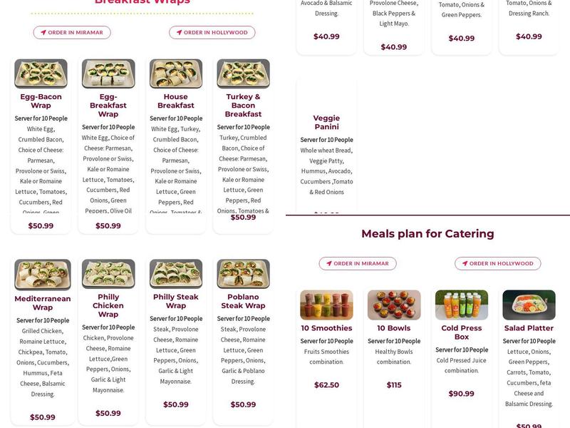 Smoothie Plus Menu