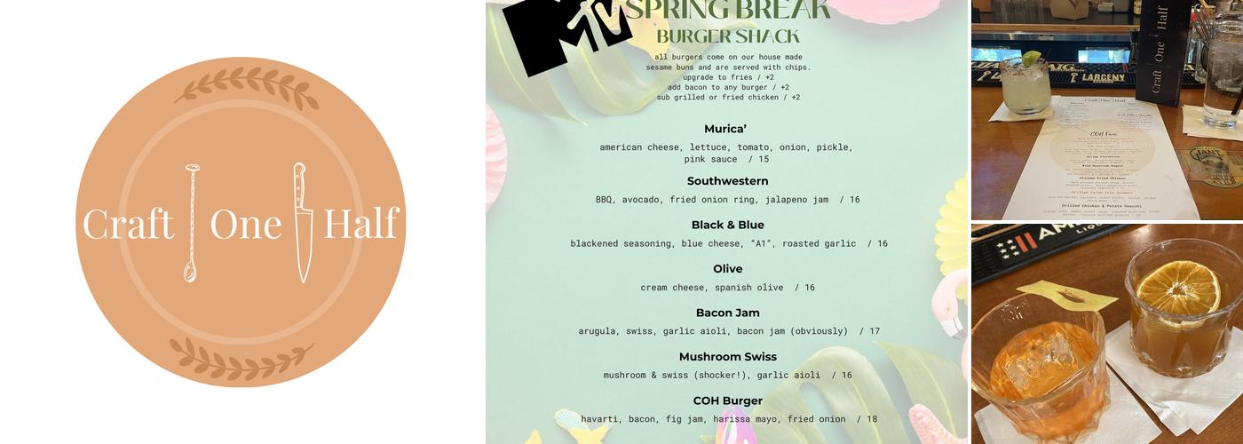 Craft|One|Half Menu