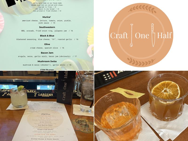Craft|One|Half Menu