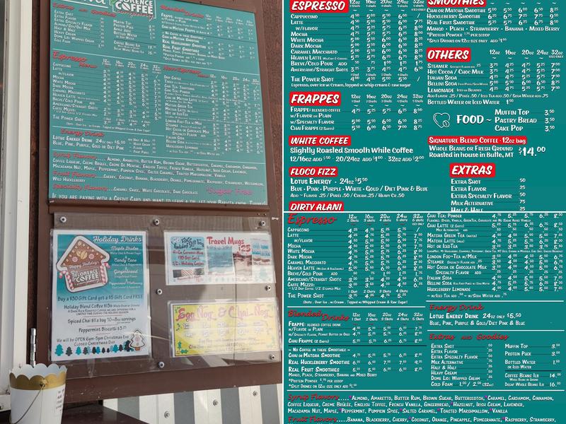 Florence Coffee Company Menu