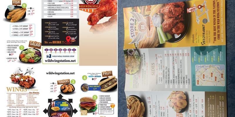 Wild Wing Station Menu