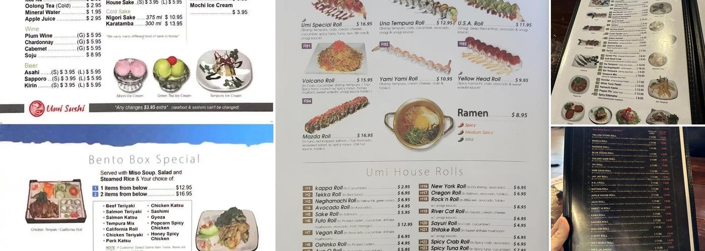 Umi Sushi Menu