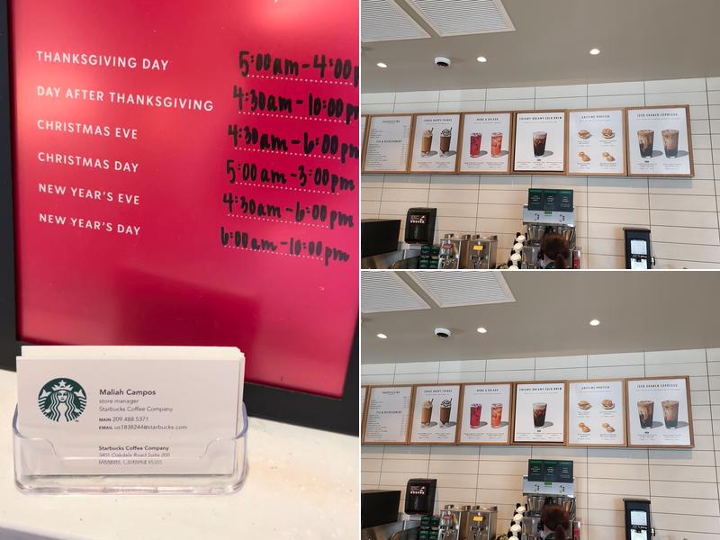 Starbucks Menu