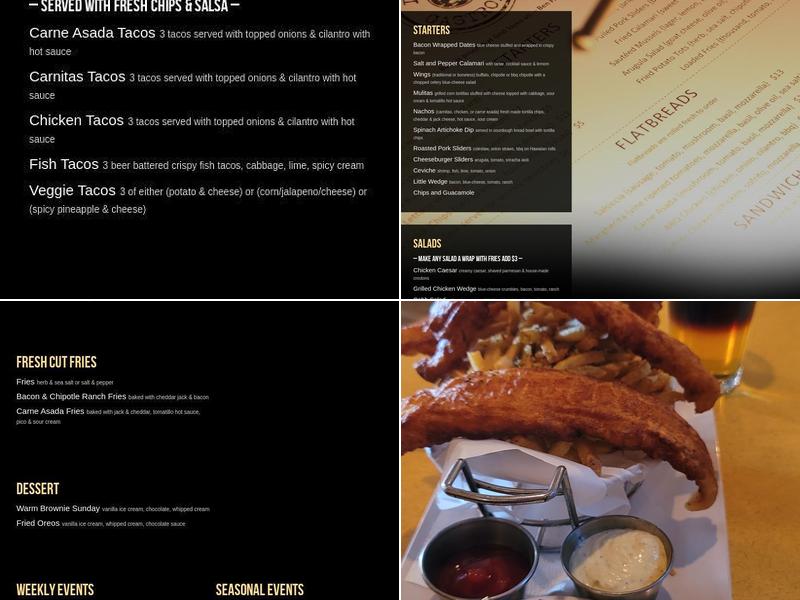 Londons Pub Menu