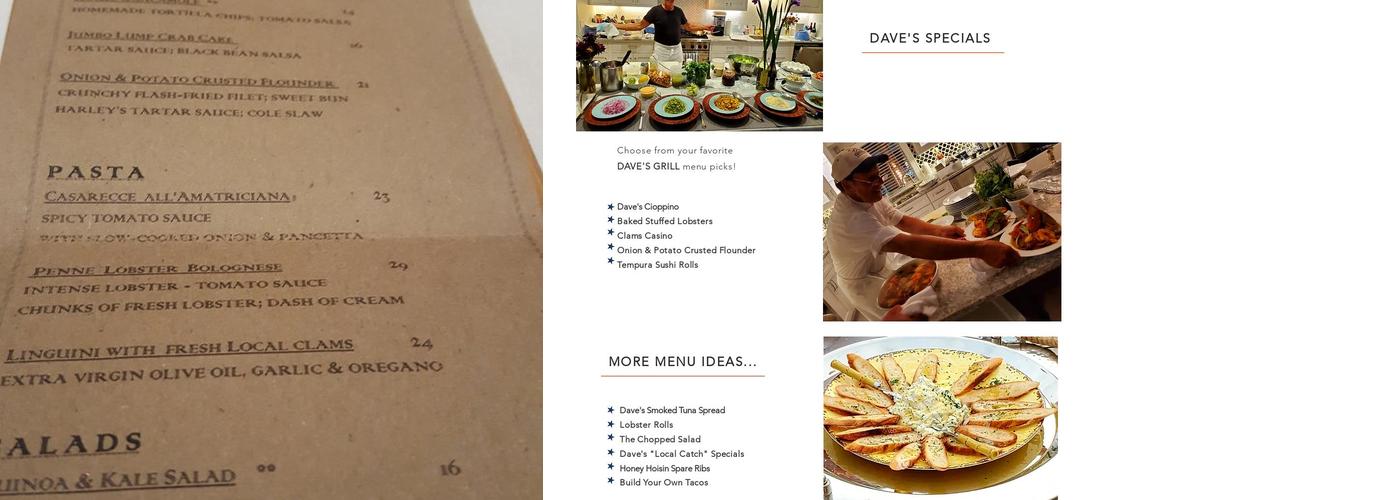 Daves Grill Menu