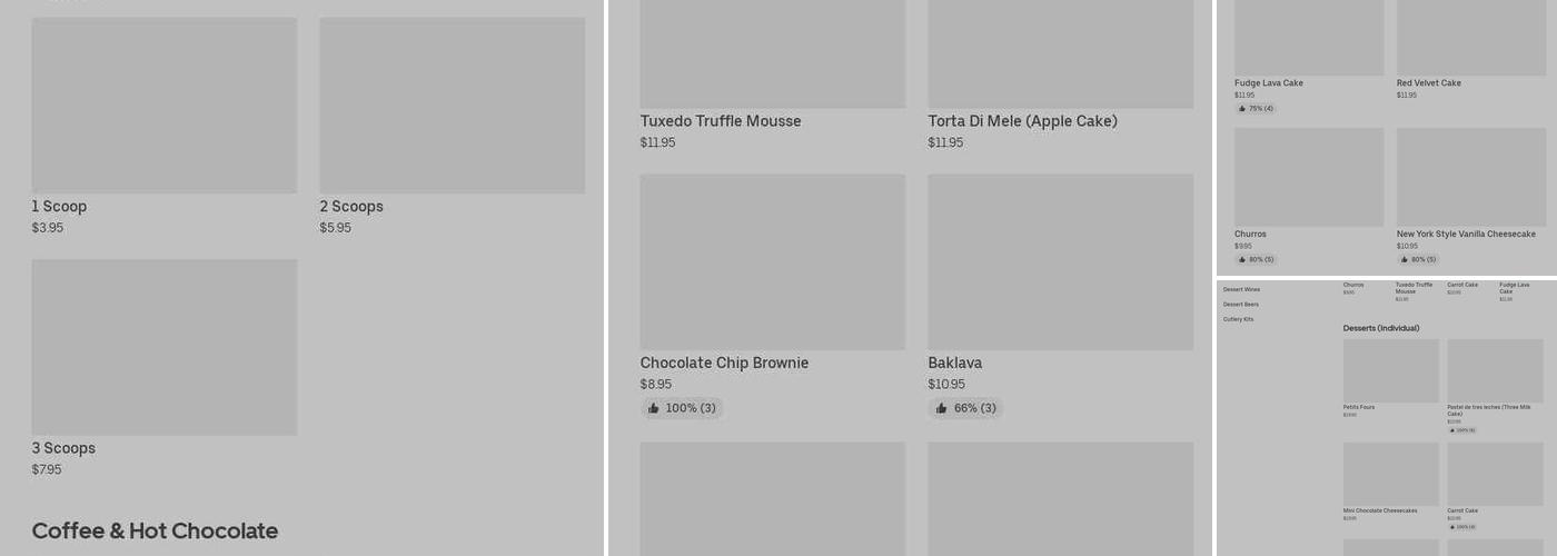 Ms. Sweets Decadent Desserts Menu