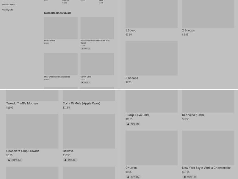 Ms. Sweets Decadent Desserts Menu