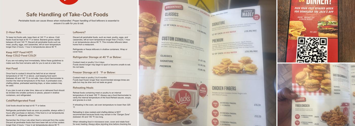 Jack's Menu