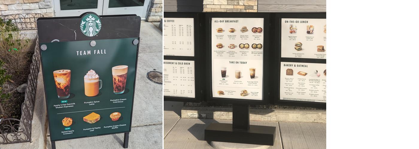 Starbucks Menu